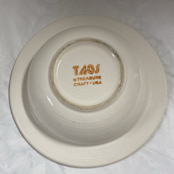 Taos Treasure Craft Cereal Soup Bowl Southwestern Print USA Discontinued Design - Picture 3 of 6